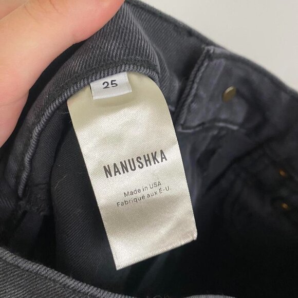 NANUSHKA black Bermuda denim shorts - Picture 7 of 7